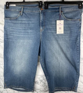 Gloria Vanderbilt Womens 24W Average Denim Skimmer Jean Shorts All-Around Slimmi - Picture 1 of 12