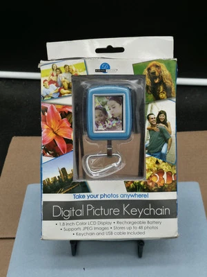 Digital Picture Keychain 1.8 in Color LCD Display Rechargeable  - Image 1 of 2