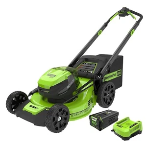 Greenworks 80V 21 inch Self-Propelled Mower w/ 4Ah + 2Ah Battery & Rapid Charger - Picture 1 of 11