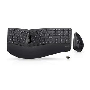 Periduo-605 Wireless Ergonomic Split Keyboard Vertical Mouse Combo - DAMAGED BOX - Picture 1 of 10