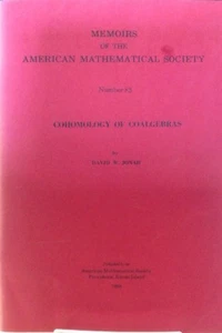 Memoirs AMS 82 Cohomology of Coalgebras by, David W. Jonah 1968 paperback - Picture 1 of 6