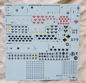 Warhammer 40k leviathan Space Marine Decals / Transfer Sheet Free Ship..... - Picture 1 of 2