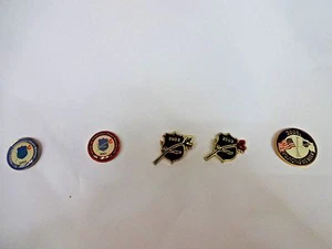 Lotto di 5 spille cravatte vintage forze dell'ordine nazionali commemorative bavero - Foto 1 di 12