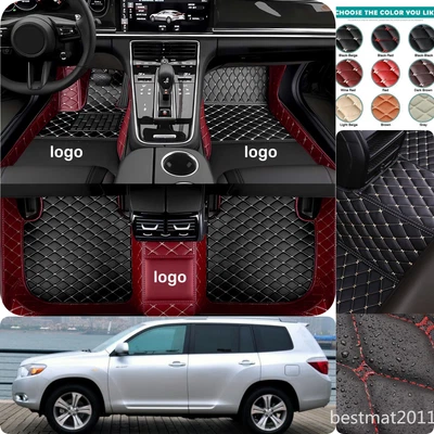 Alfombrillas de coche con revestimiento de lujo personalizadas impermeables para Toyota Highlander Foto 1 de 4