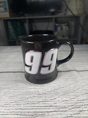 JEFF BURTON #99 NASCAR ROUSH RACING EMBOSSED BLACK COFFEE MUG - Image 1 of 4