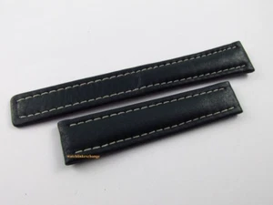 New Breitling 18mm Green Leather Strap for Deployant Buckle OEM - Picture 1 of 4