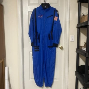 Nasa Space Shuttle Jumpsuit Spirit Costume Blue Adult M One Piece NEW - Picture 1 of 12