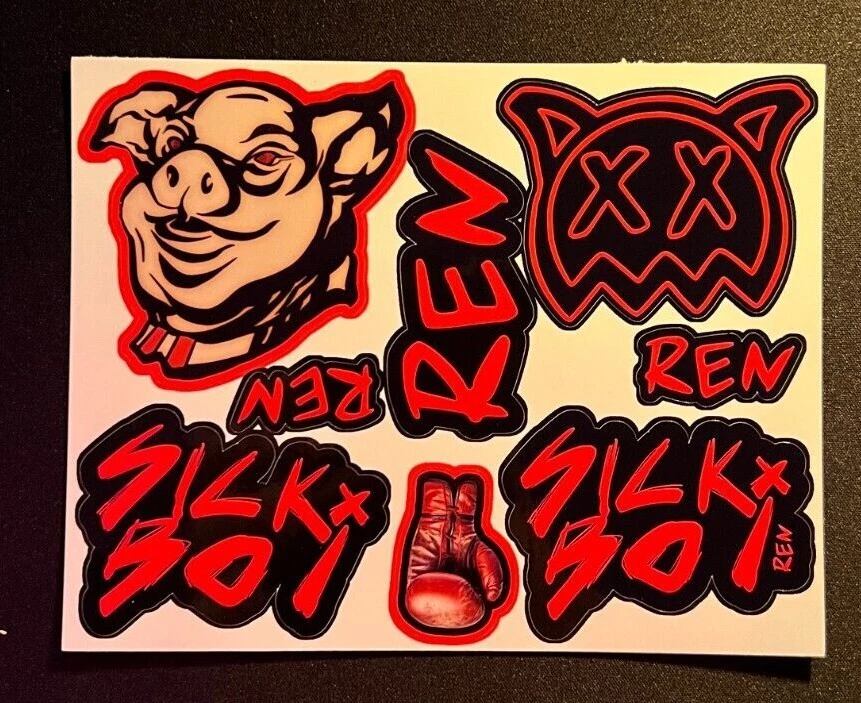 ren gill sick boi album art stickers 16cm x 12.5cm sheet (splashproof)