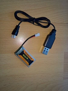 H31 Batterie Mit USB ladegerät (Eingang 5 V) x4 H107 H31 Ersatzteile 3,7 V 400 m - Bild 1 von 1