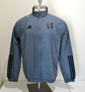 NWT MENS ADIDAS FPF PERU SOCCER JACKET TRAINING FULL ZIP ONIX  COAT SZ M - Picture 1 of 6