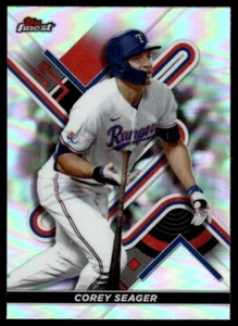 2022 TOPPS FINEST REFRACTOR Corey Seager R87 Los Angeles Dodgers #450 - Picture 1 of 2