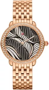 Reloj de lujo Michele Serein con bisel de diamantes de oro rosa para dama MWW21B000091 - Imagen 1 de 4
