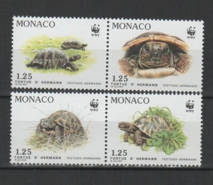 Monaco 1991 tortue d'Hermann 4 timbres neufs MNH /TR7127 - Imagen 1 de 1
