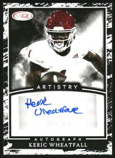 2022 SAGE Artistry Autographs White #AKW Keric Wheatfall Auto