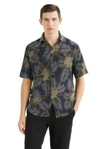 Men Shirt Jogal Men Short Sleeve Cotton Floral Shirt Size XL Multicolor - Picture 1 of 5