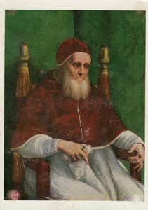 Pope Julius II by Raphael (National Gallery postcard of the painting)