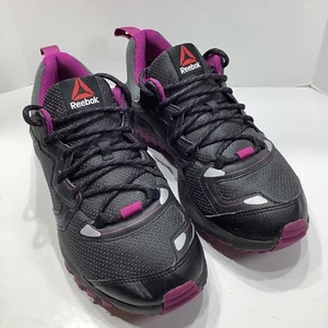 Reebok Women's Dmx Edge Adventure Hiking Shoes Size 7M Black Purple Sneaker Exc - Picture 1 of 6