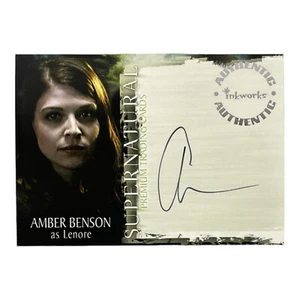 SUPERNATURAL AMBER BENSON AS LENORE A-14 AUTOGRAPH CARD INKWORKS BUFFY BTVS - Picture 1 of 2