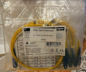 Legrand Cavo Patch Fibra Ottica VS 1M SC SC SM SPX PVC; 810-445-003; 10 PZ; Nuovo - Foto 1 di 6