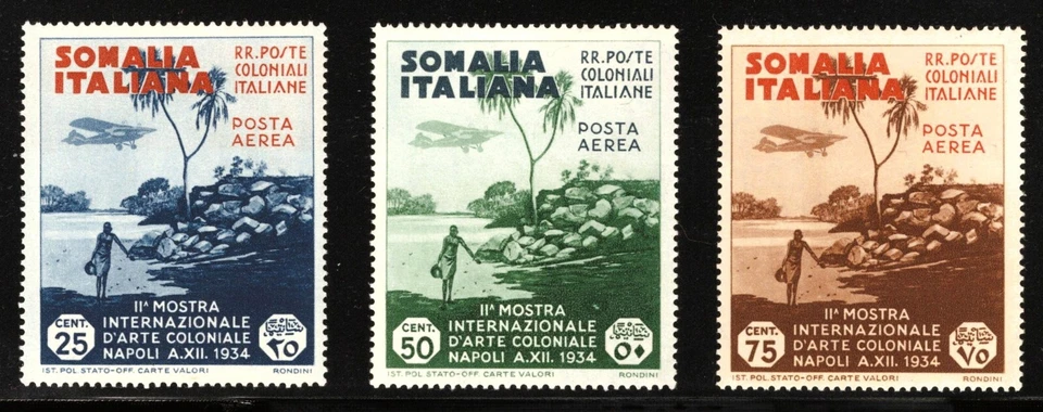 Juego completo de postes aéreos Somalia Scott #C1-6 1934 - ****En muy buen estado/en buen estado como nuevo nunca montado**** Foto 1 de 2