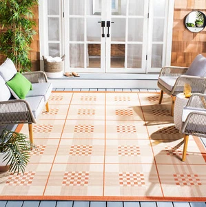 Safavieh Indoor / Outdoor Natural / Terracotta Area Rugs - CY1587-3201 - Picture 1 of 10