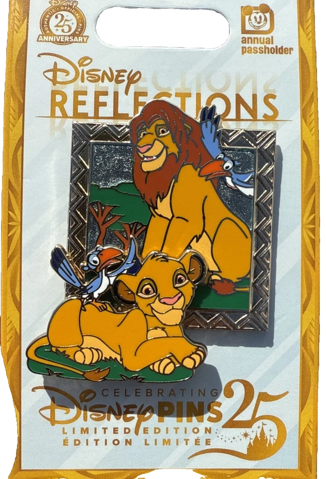 Prendedor WDW Walt Disney World 2025 El Rey León Reflexiones Simba y Zazu LE Foto 1 de 1