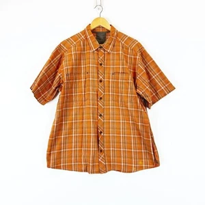 Rei Co-Op Mens Camp Short Sleeve Button Up XL Plaid Hiking Outdoors Gorp-Core - Picture 1 of 10