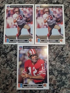 NFL HOF 1991 Dominos Pizza 49ers Set STEVE YOUNG #26 X2 Plus JOHN BRODIE #33 - Picture 1 of 5