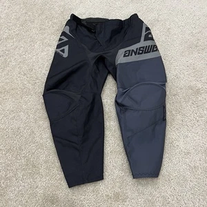 Answer Racing Dirt Bike Pants Boys Charcoal/Black Size Y28 Outdoor Active - Picture 1 of 13