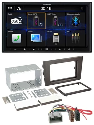 Alpine Bluetooth 2DIN MP3 DAB USB Autoradio für Volvo XC 90 02-14 14 Pin - Bild 1 von 4