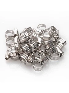 20x 13-20mm Adjustable Worm Clip Drive Hose Clamp Fuel Line Stainless Steel, New - Picture 1 of 12