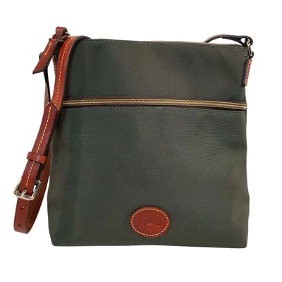 Dooney & Bourke Nylon Leather Crossbody Bag Purse Handbag Green Excellent - Image 1 of 4