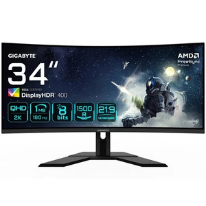 Gigabyte G34WQCP-EK 34" Ultrawide 1500R Curved Gaming Monitor WQHD 144Hz 1ms - Bild 1 von 13