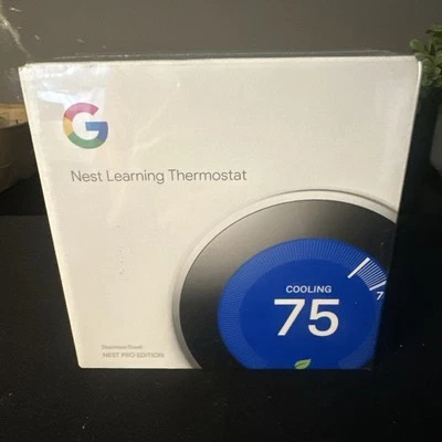 SEALED- Google Nest 3rd Gen Learning Thermostat T3017US White UPC 813917020203 - Image 1 of 2