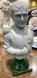 Statuina busto porcellana biscotto Napoleone Bonaparte vintage - Foto 1 di 7