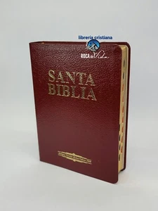 Biblia antigua versión Reina-Valera 1909 piel fabricada color vino con índice  - Bild 1 von 5