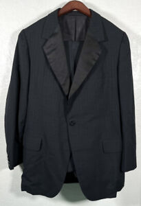 Oxxford Clothes 2-Piece Formal Tuxedo Suit 44L 1Btn Wool Side Tab Pants 40x31