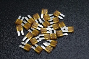 50 PK ATR 5 AMP FUSE FUSES BLADE CIRCUIT EATON BUSSMANN MICRO 2 LEG ATR5 - Picture 1 of 8