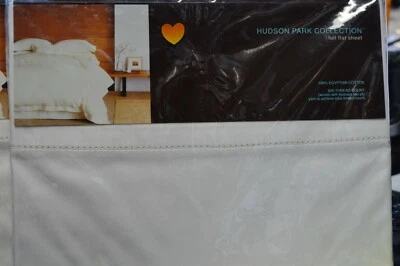 HUDSON PARK COLLECTION FULL FLAT SHEET 100% EGYPTIAN COTTON COLOR WHITE NIP - Image 1 of 3