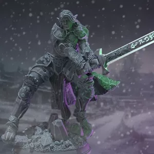 Syrinlena Female Elf Holy Paladin Fighter Miniature | D&D DnD | - Picture 1 of 3
