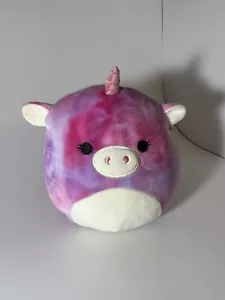 Squishmallows Kellytoy Lola Pink Purple Soft Squeezable 2019 Unicorn Plush 8" - Picture 1 of 2