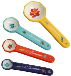 Pioneer Woman Spring Bouquet Medley Measuring Spoons 4 Piece Set NEW - Picture 1 of 1