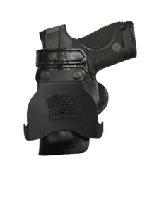 Leather Kydex Paddle Gun Holster LH RH For Colt 1911 5" - Picture 1 of 5