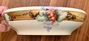 Rosenthal Donatello Bavaria Grapes 9” Bowl Art Nouveau Cream With Gold Trim - Picture 1 of 12