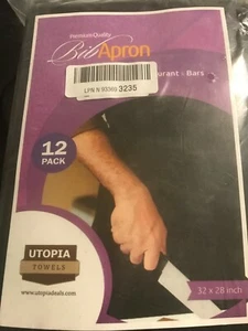Bib Aprons NEW in package - Black 32"x28" - 12 Pack - Picture 1 of 5