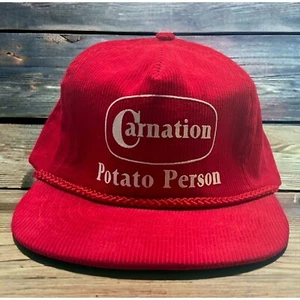 Gorra de béisbol roja de patata de colección de pana Clavel Ama Pro correa con cremallera - Imagen 1 de 12