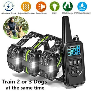 Anti Bark Electric Dog Pet Training Collar Obedience Remote Control Stop Barking - Picture 1 of 17