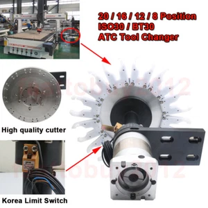 Automatic ATC Tool Changer 20/16/12/8 Position  ISO30/ BT30 CNC Milling Machines - Picture 1 of 20