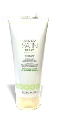 MARY KAY SATIN BODY~REVITALIZING SHEA SCRUB~WHITE TEA AND CITRUS~FULL SIZE! - Image 1 of 3