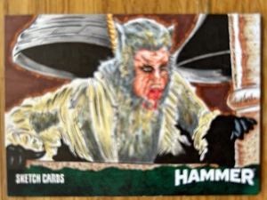 HAMMER SERIES 2 - SEVENTIES SHOCKERS: SKETCH CARD: BY SCOTT FELLOWES #3 - Picture 1 of 1